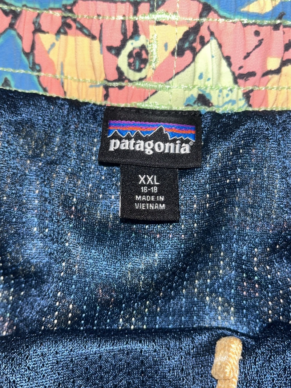 Youth 16-18 boys XXL swim trunks Patagonia Men's Baggies Shorts multicolor - Picture 5 of 6